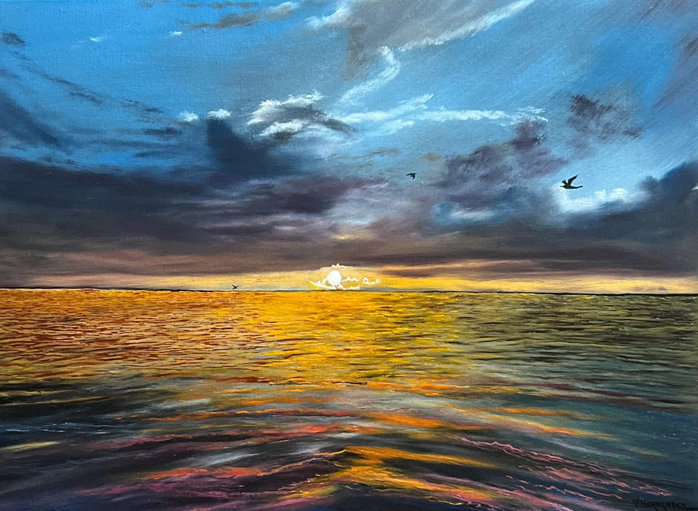 Shimmering Sunset Ocean