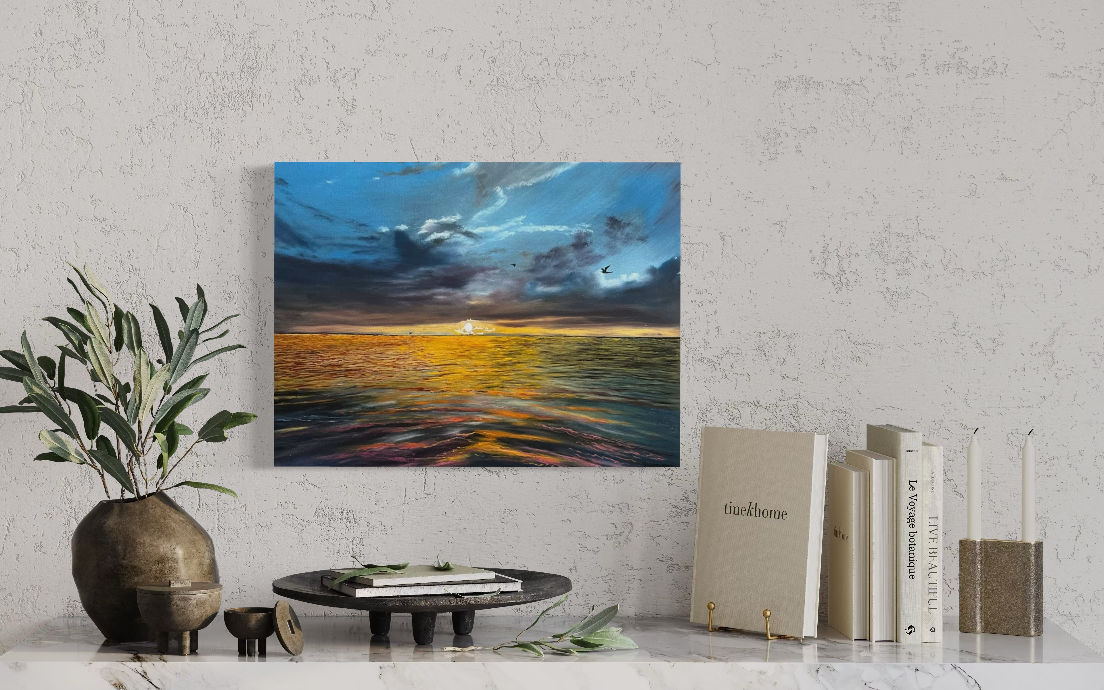 Shimmering Sunset Ocean
