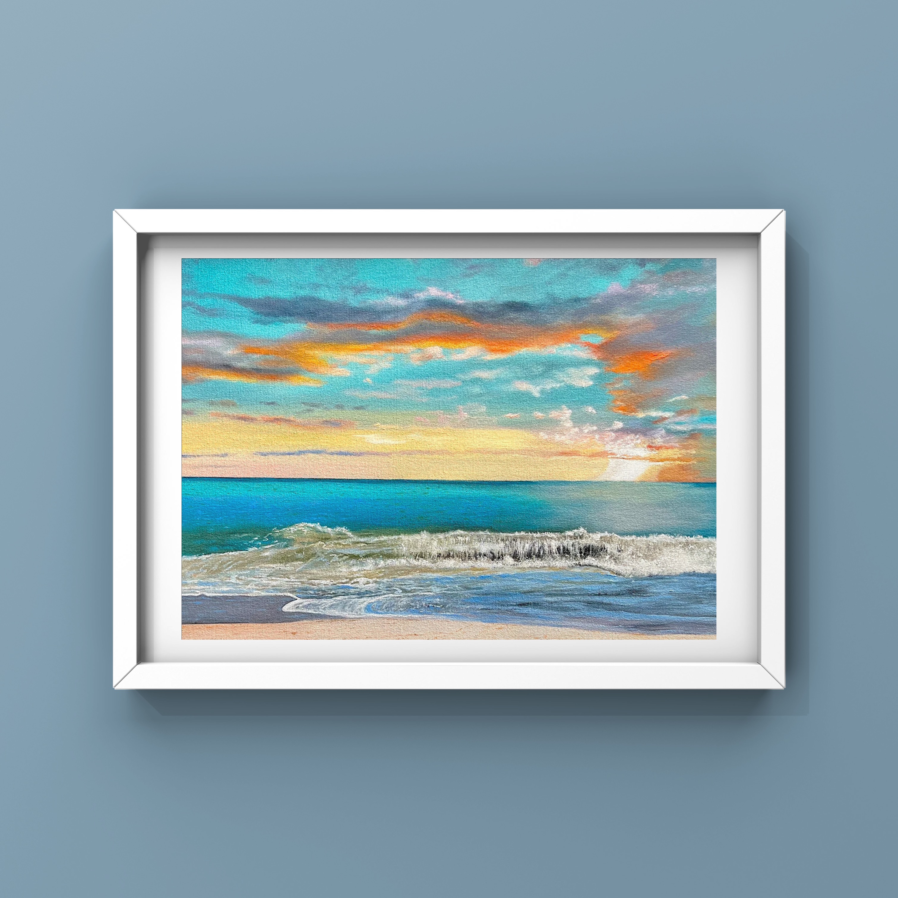 Calm Waves Sunny Skies Seascape Print