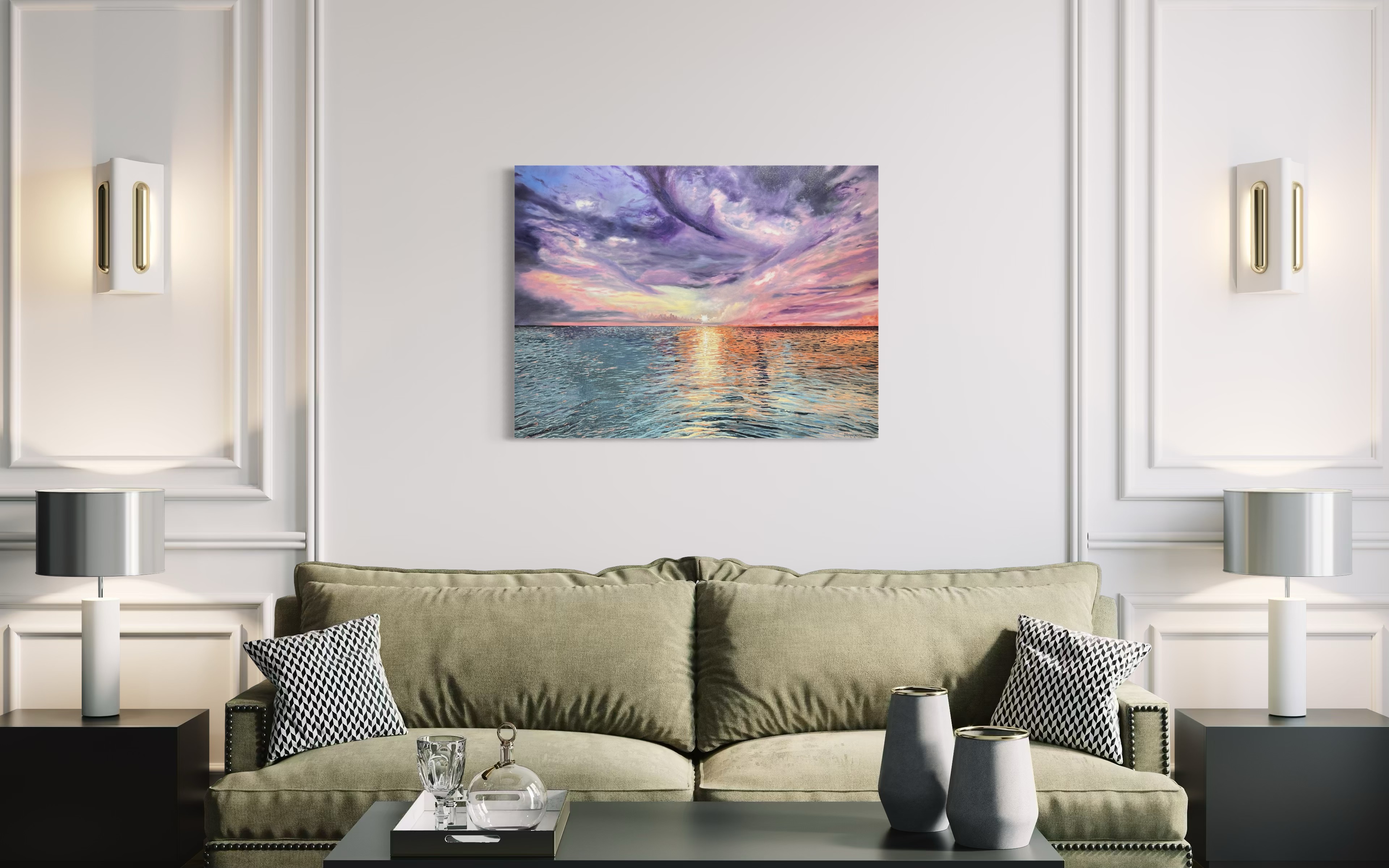 Vast Lavender Skies Over Endless Seas