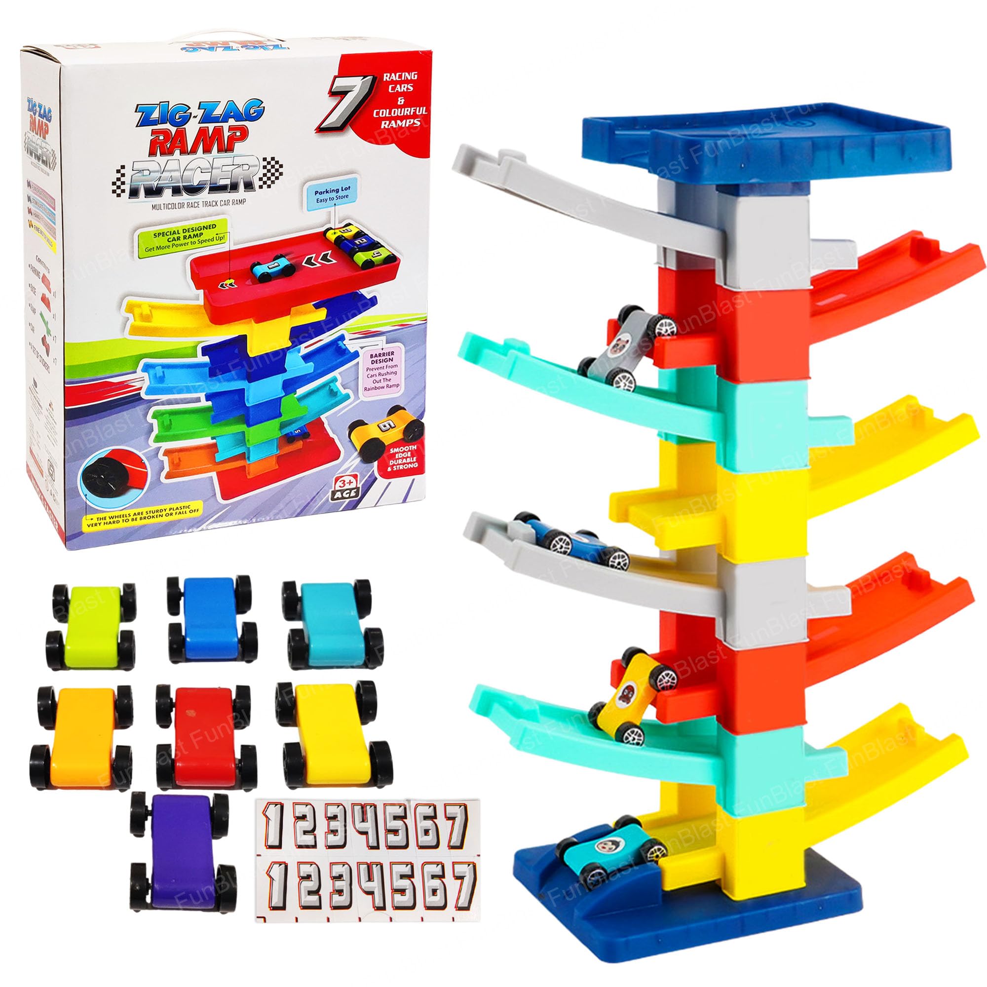 Colorful Car Ramp Playset
