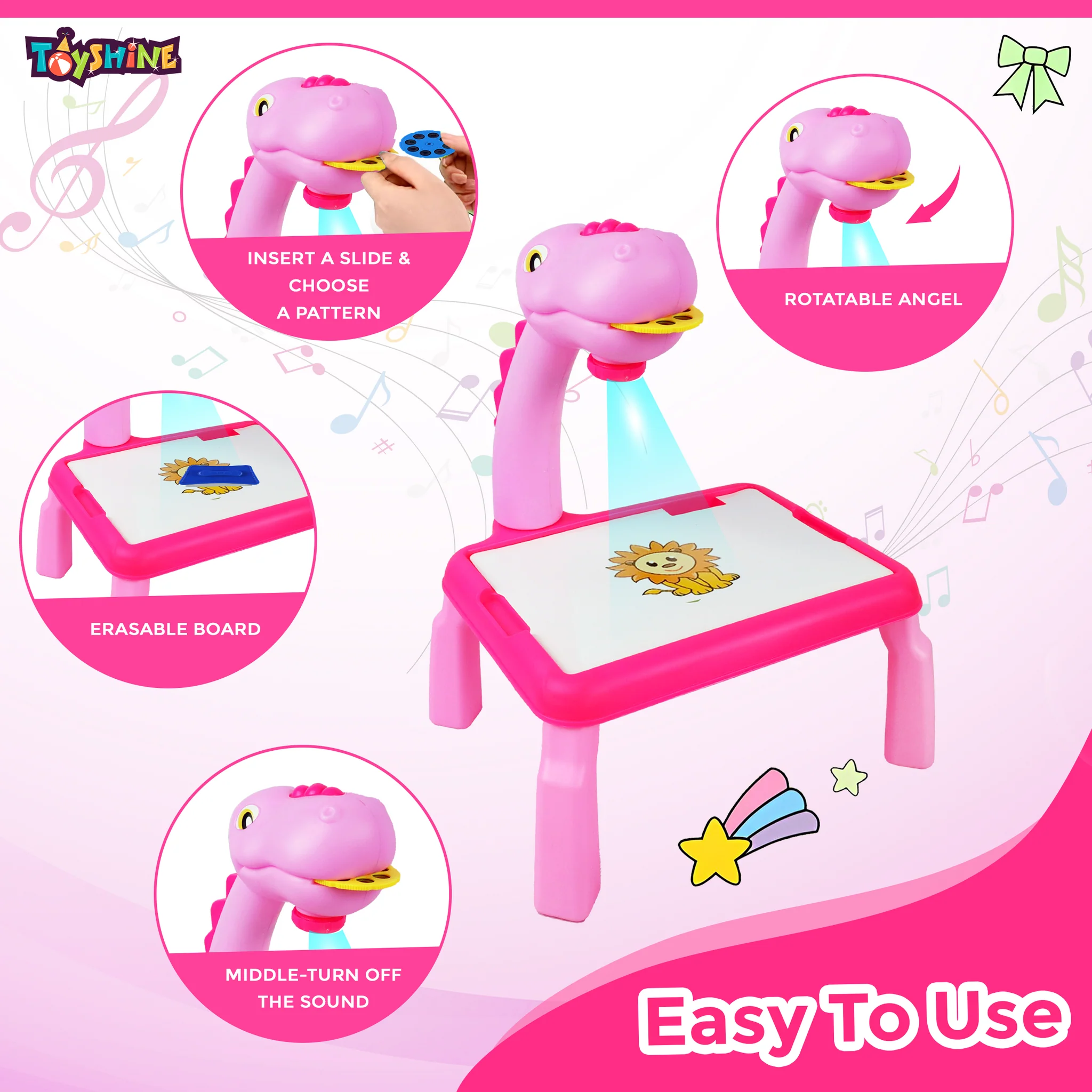 Toyshine Dinosaur Projector Drawing Table