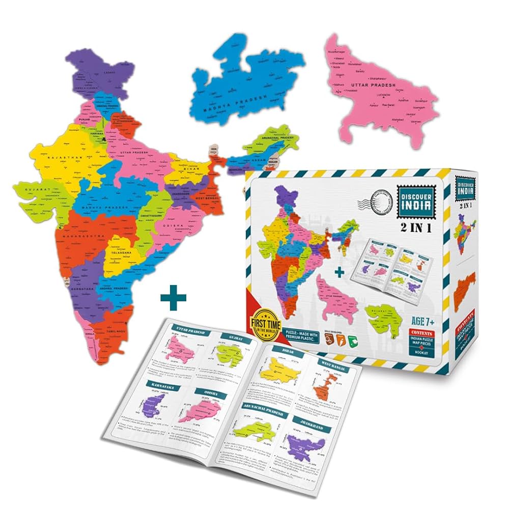 India Map Puzzle and Activity Kit