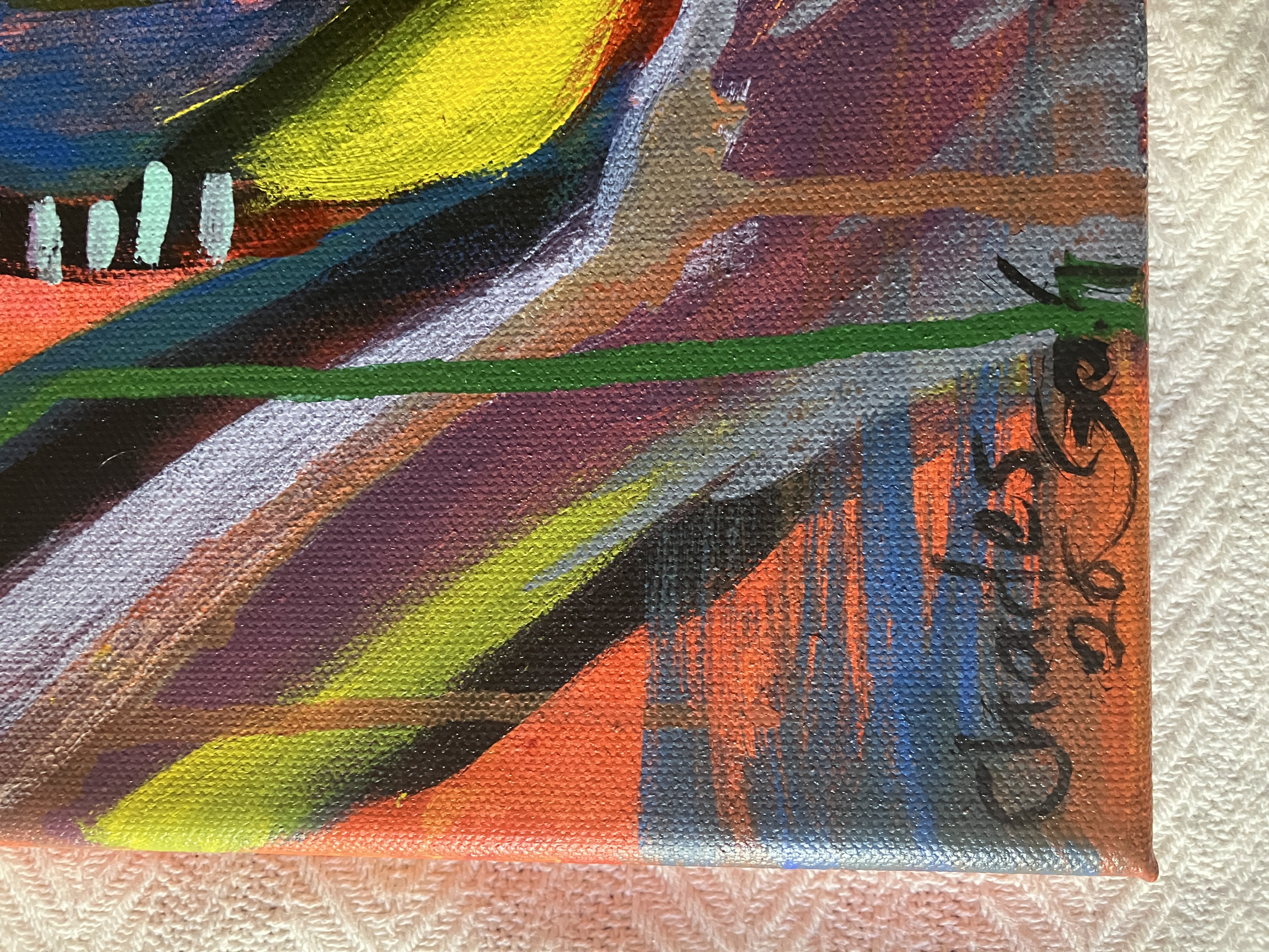 Male Figure , Original acrylic painting, 16 x20 inches