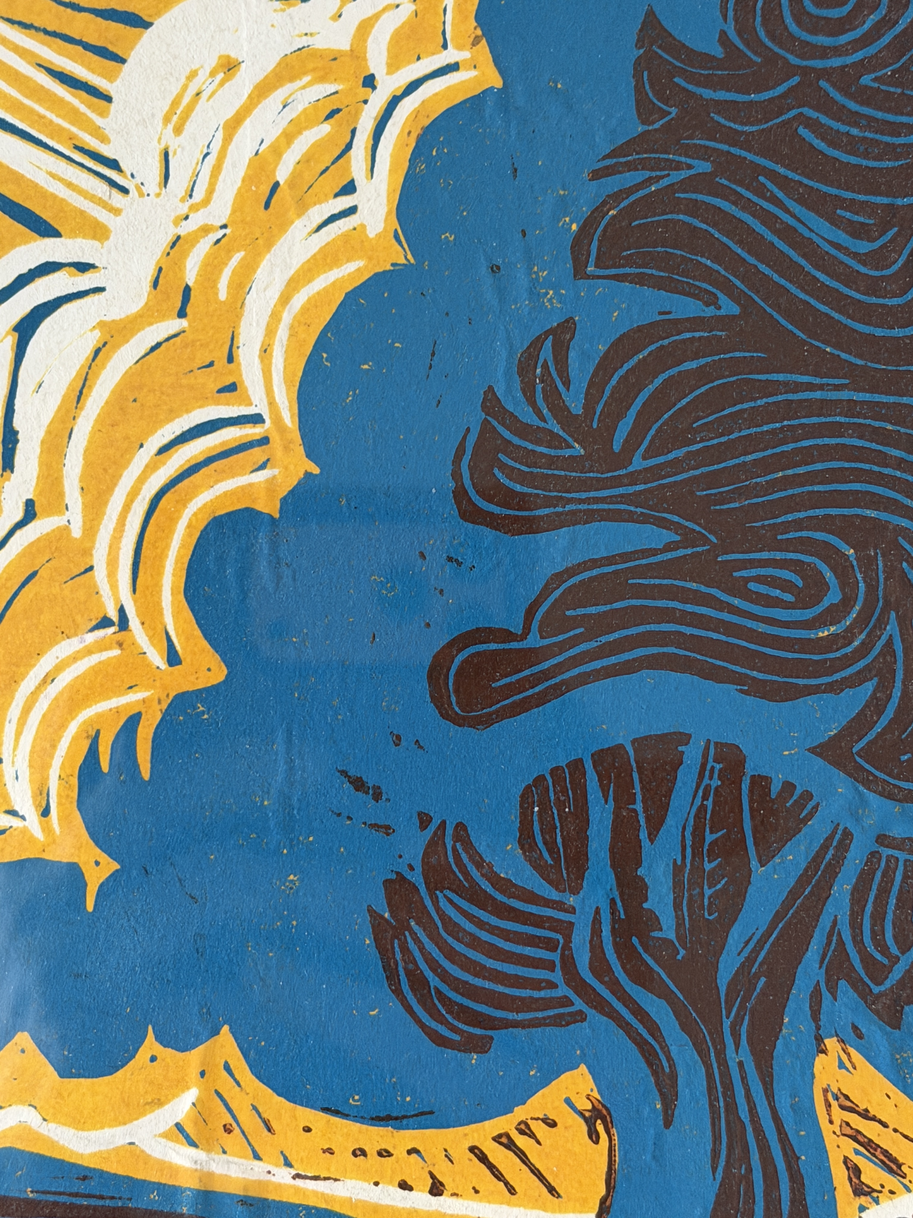 " Abstract Tree "woodblock work