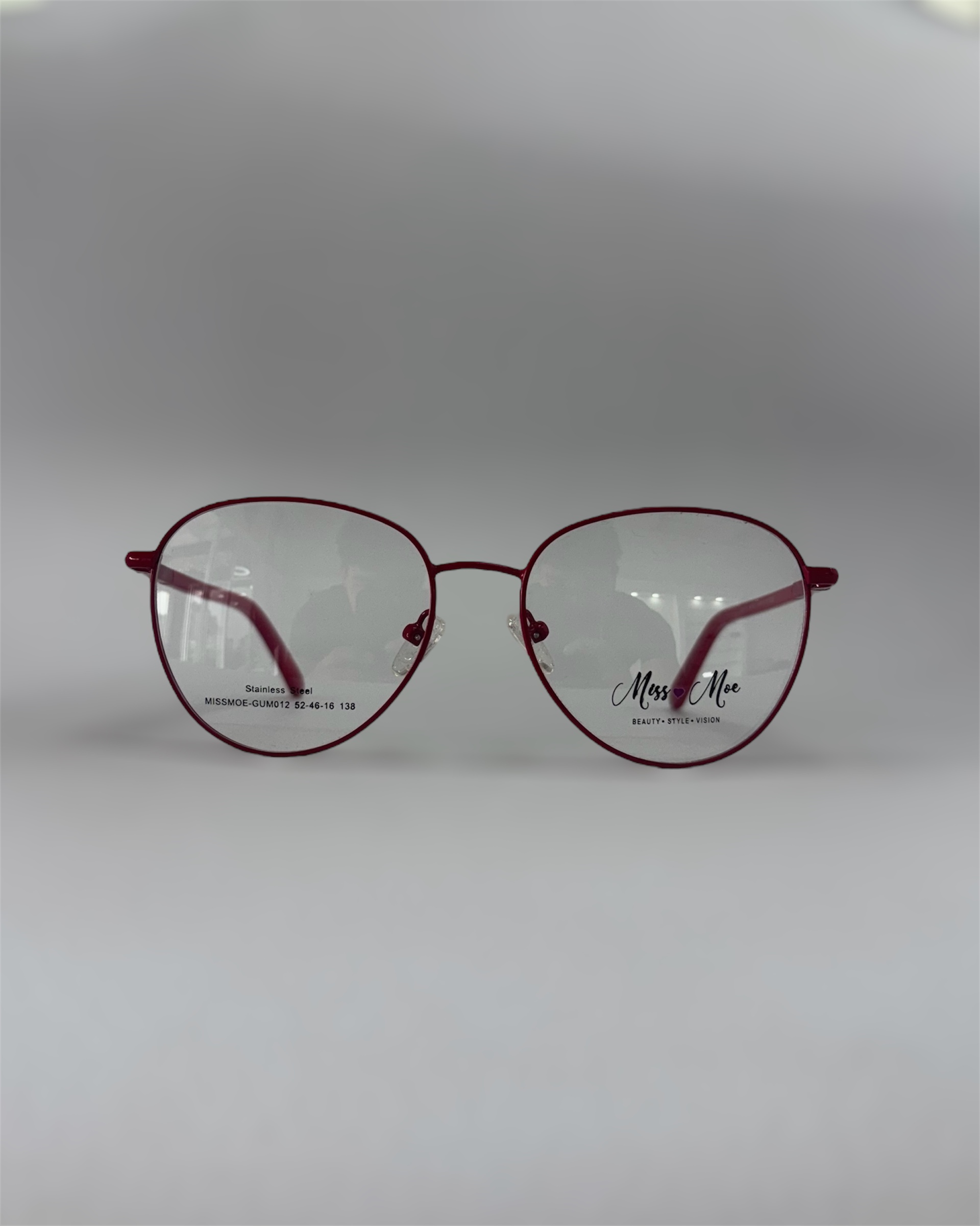 Lentes ópticos rojos