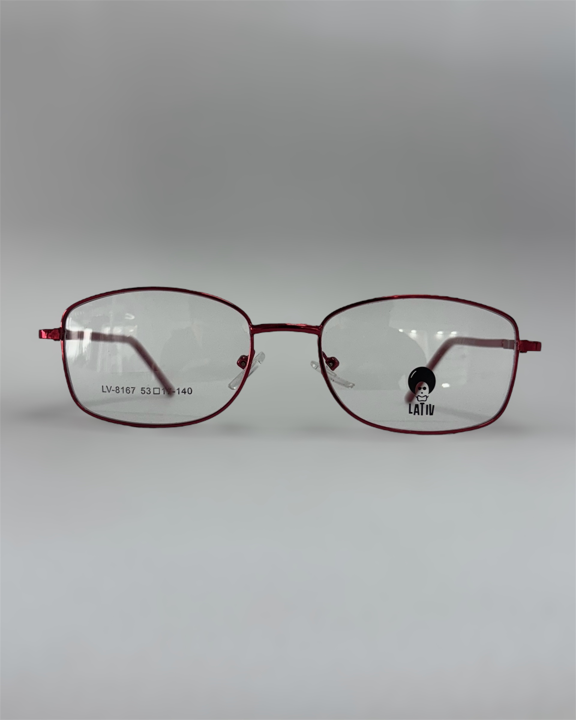 Lentes de armazón rojo