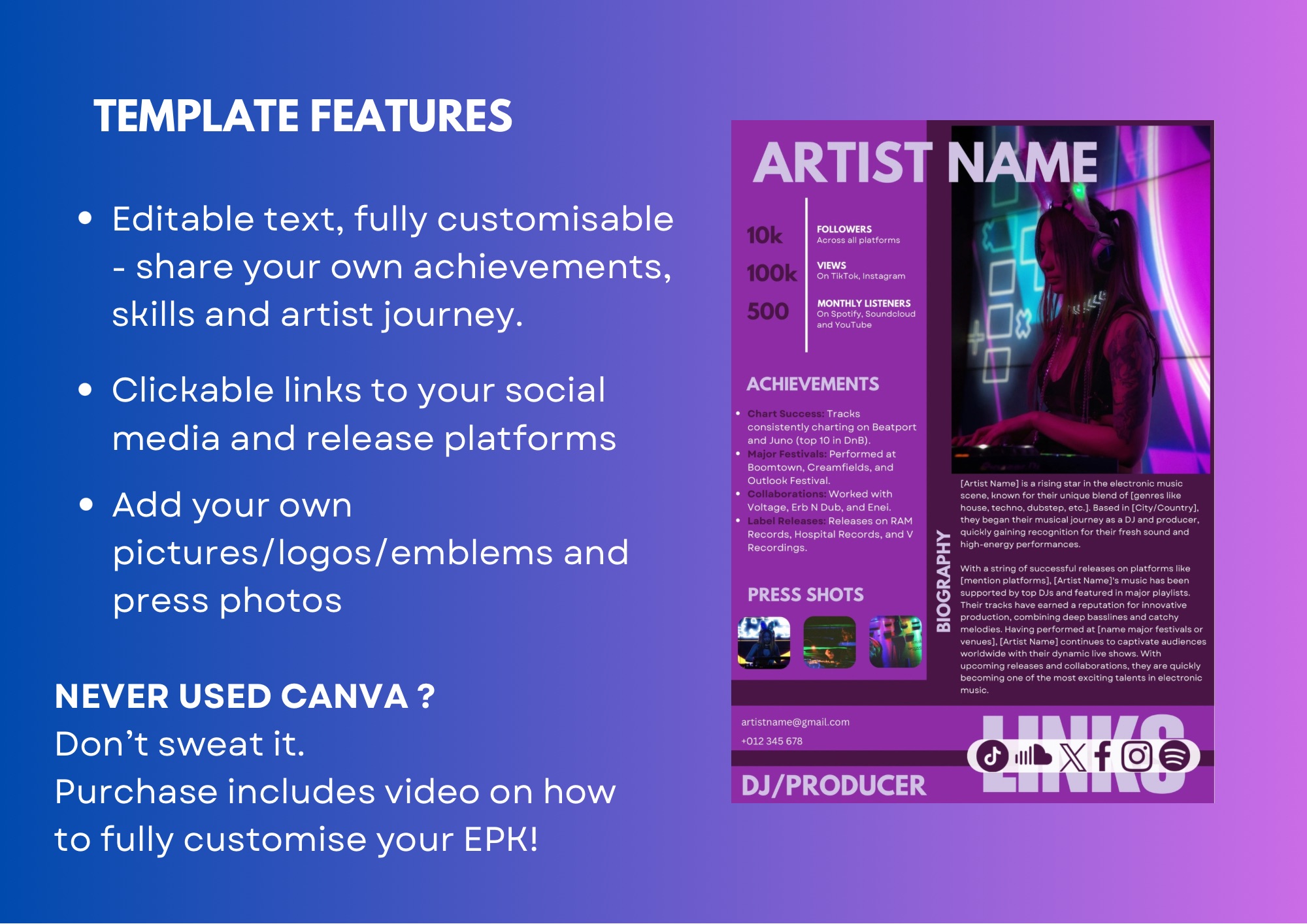 EPK Template Bundle