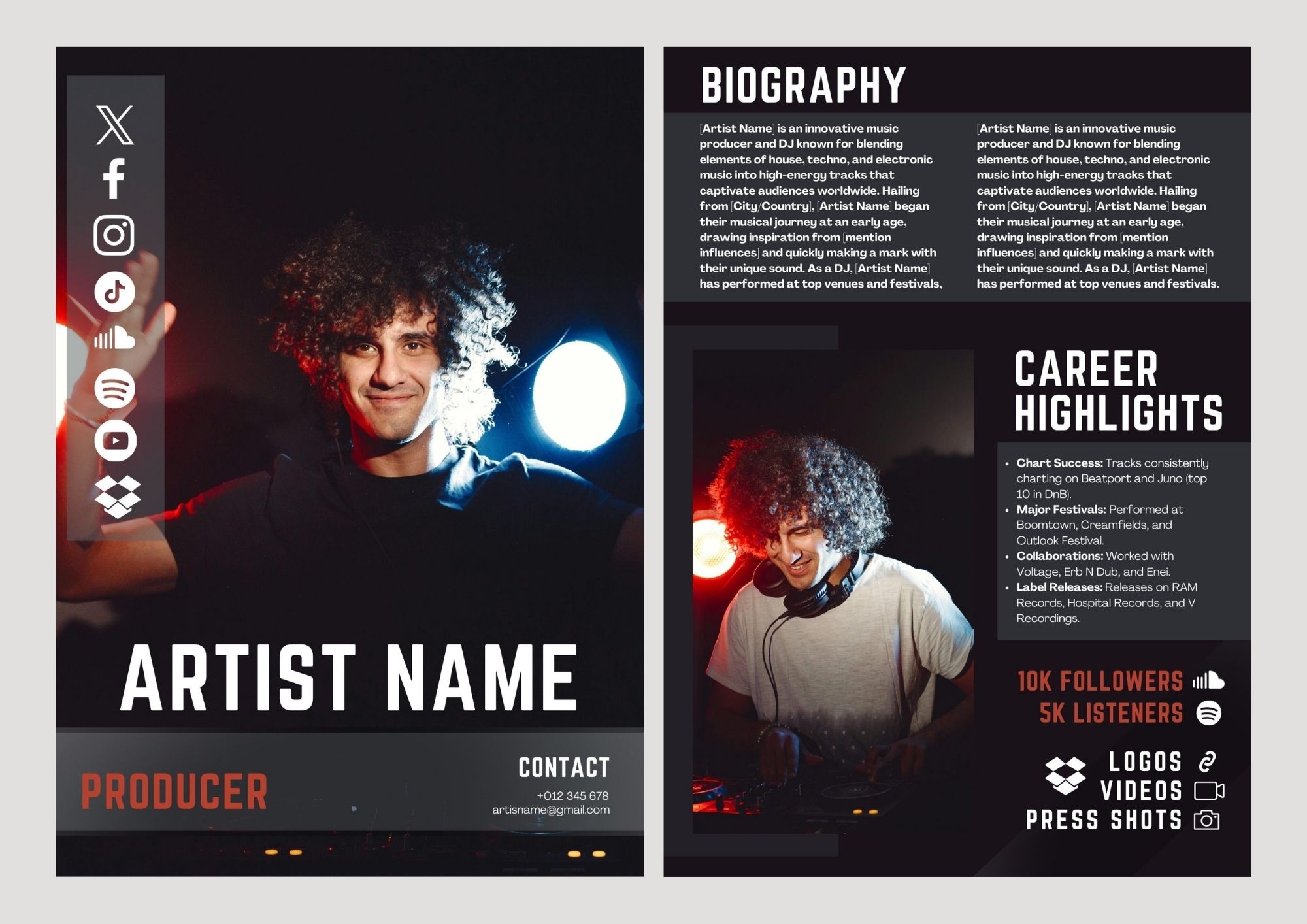 2-Page SLEEK EPK