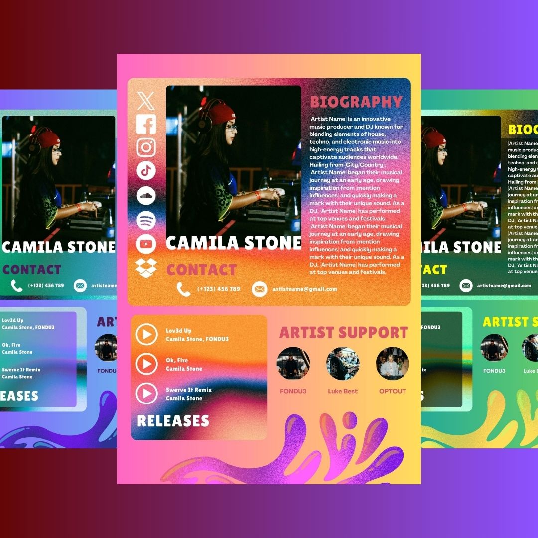 1-Page Musician Media Kit (EPK)