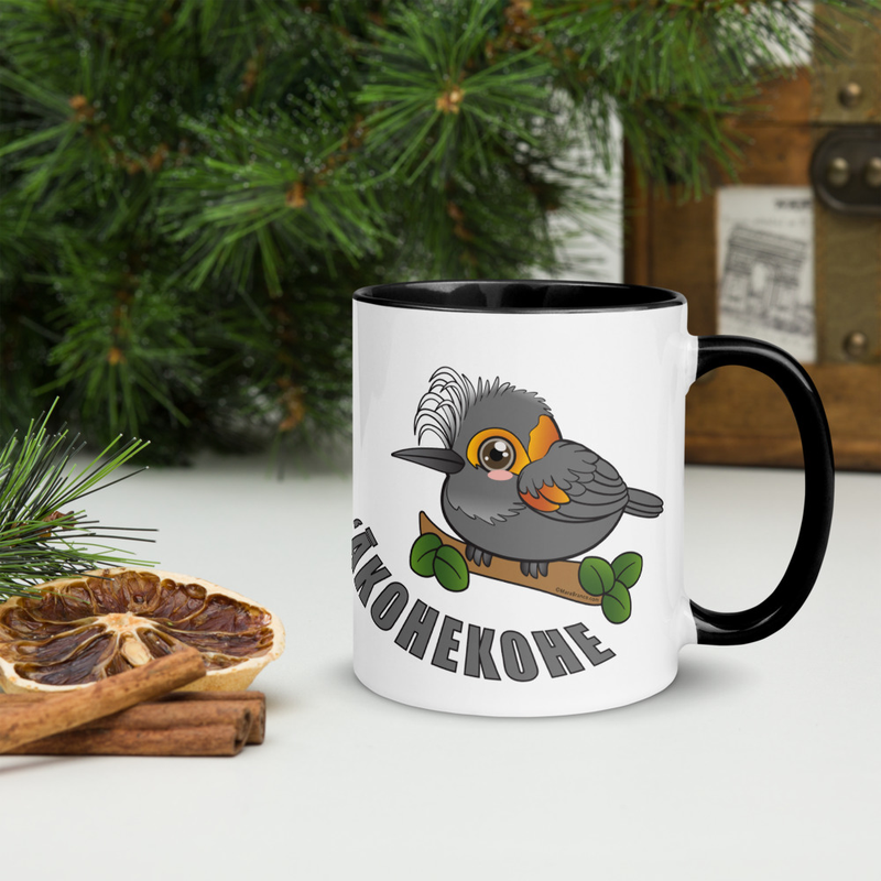 Akohekohe Birds Mug with Color Inside