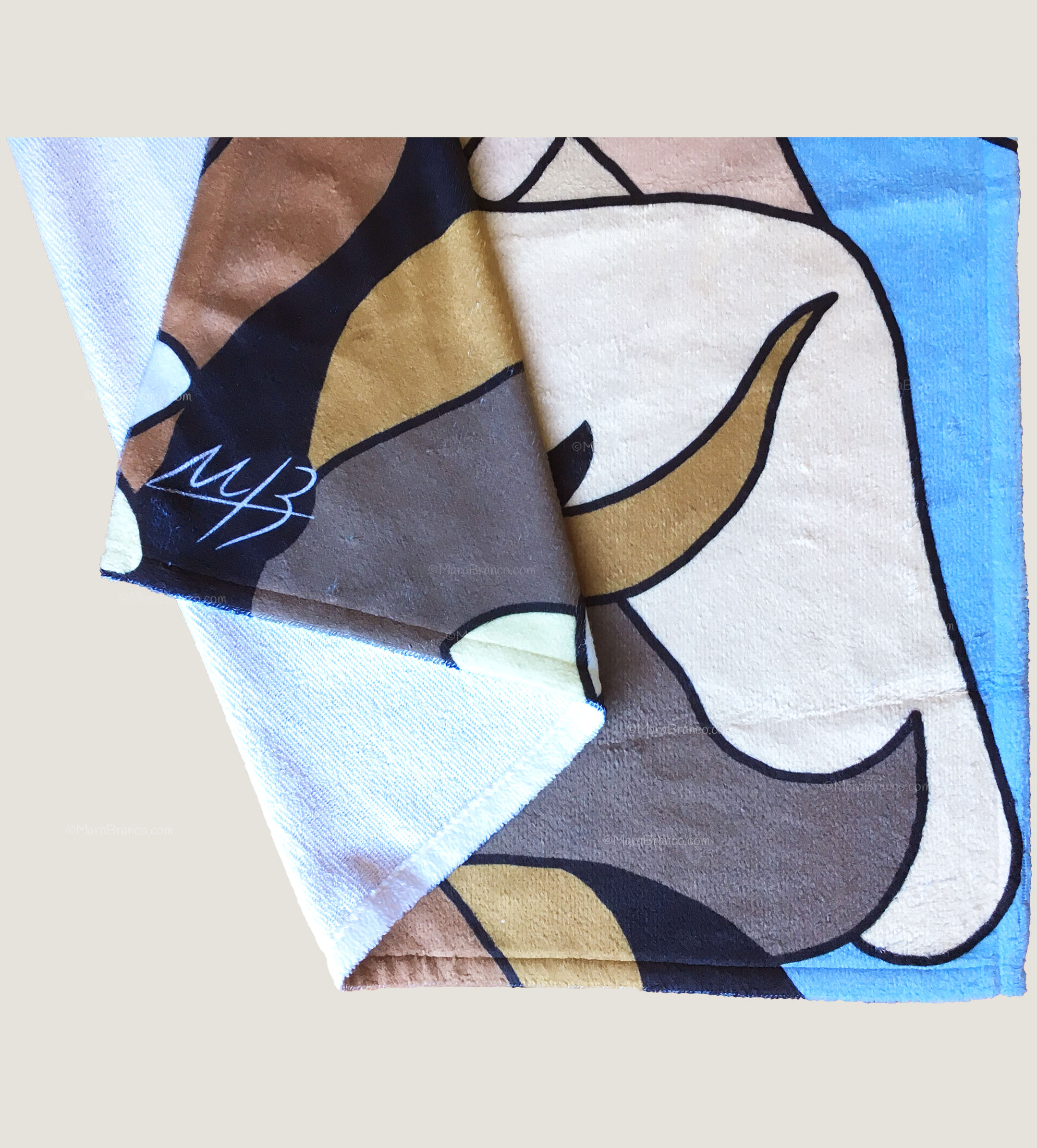 Beach Towel "Falling Plumerias"
