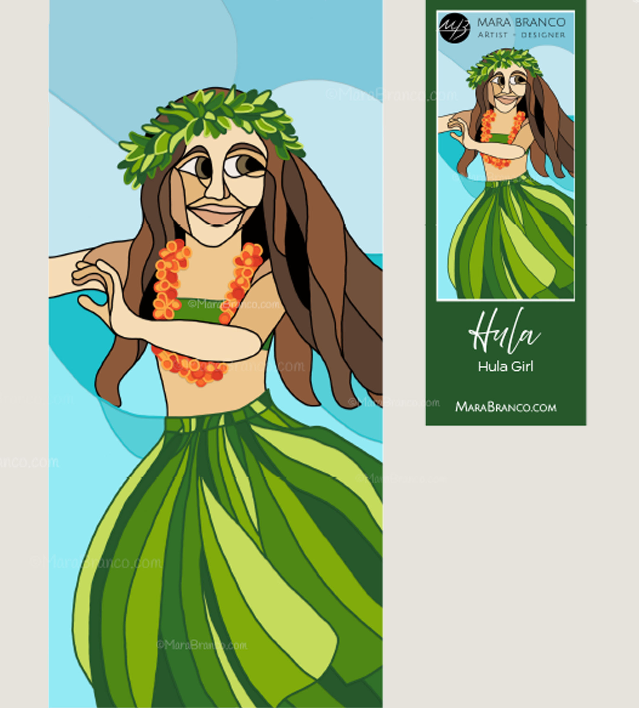 "Hula Girl" Art Print