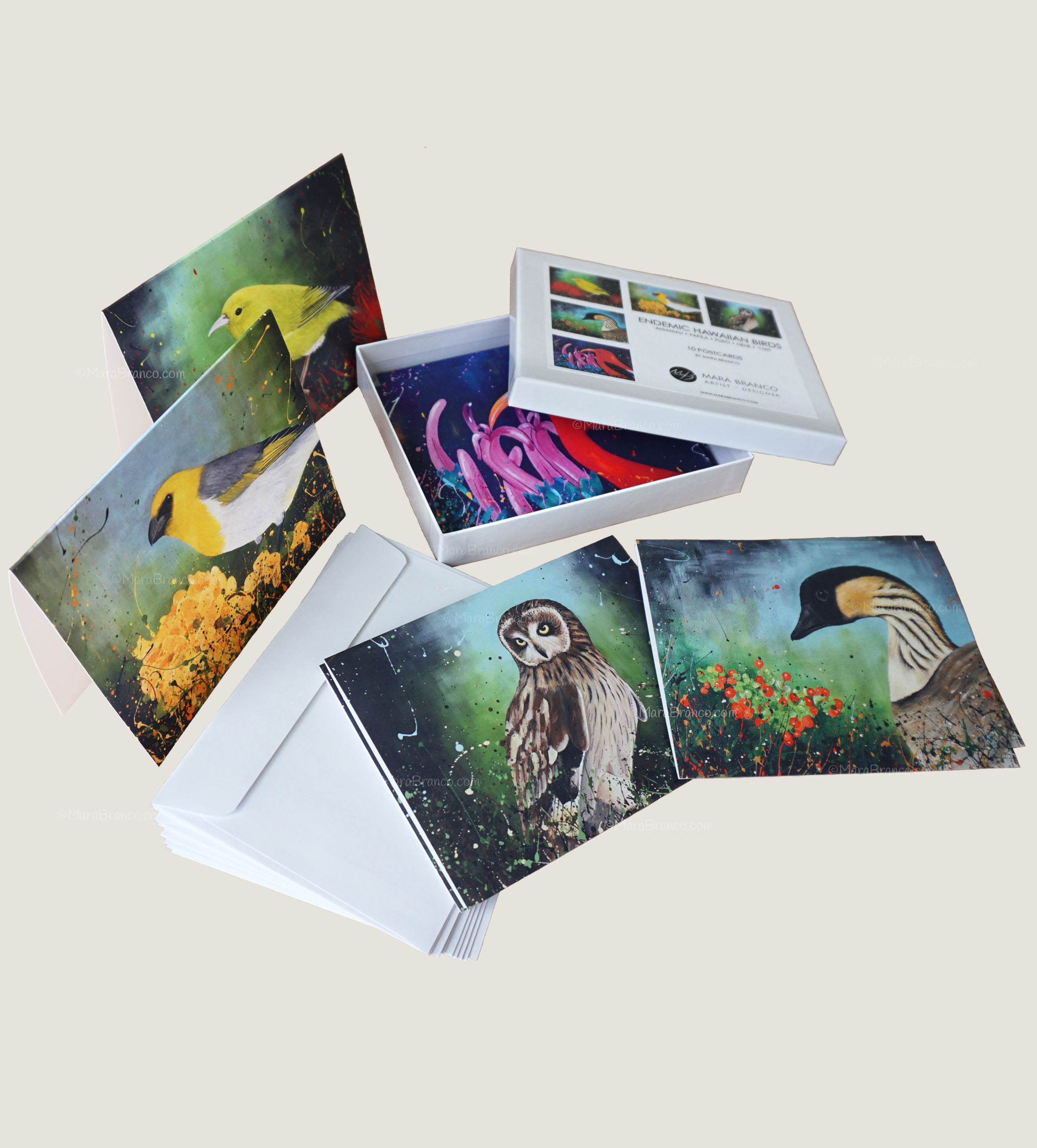 Endemic Hawaiian Birds Postcards
