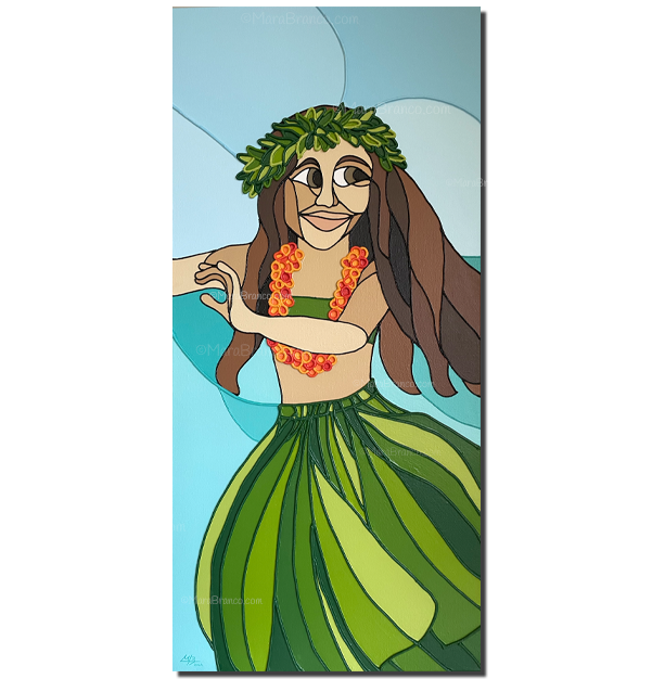 "Hula Girl" Painting