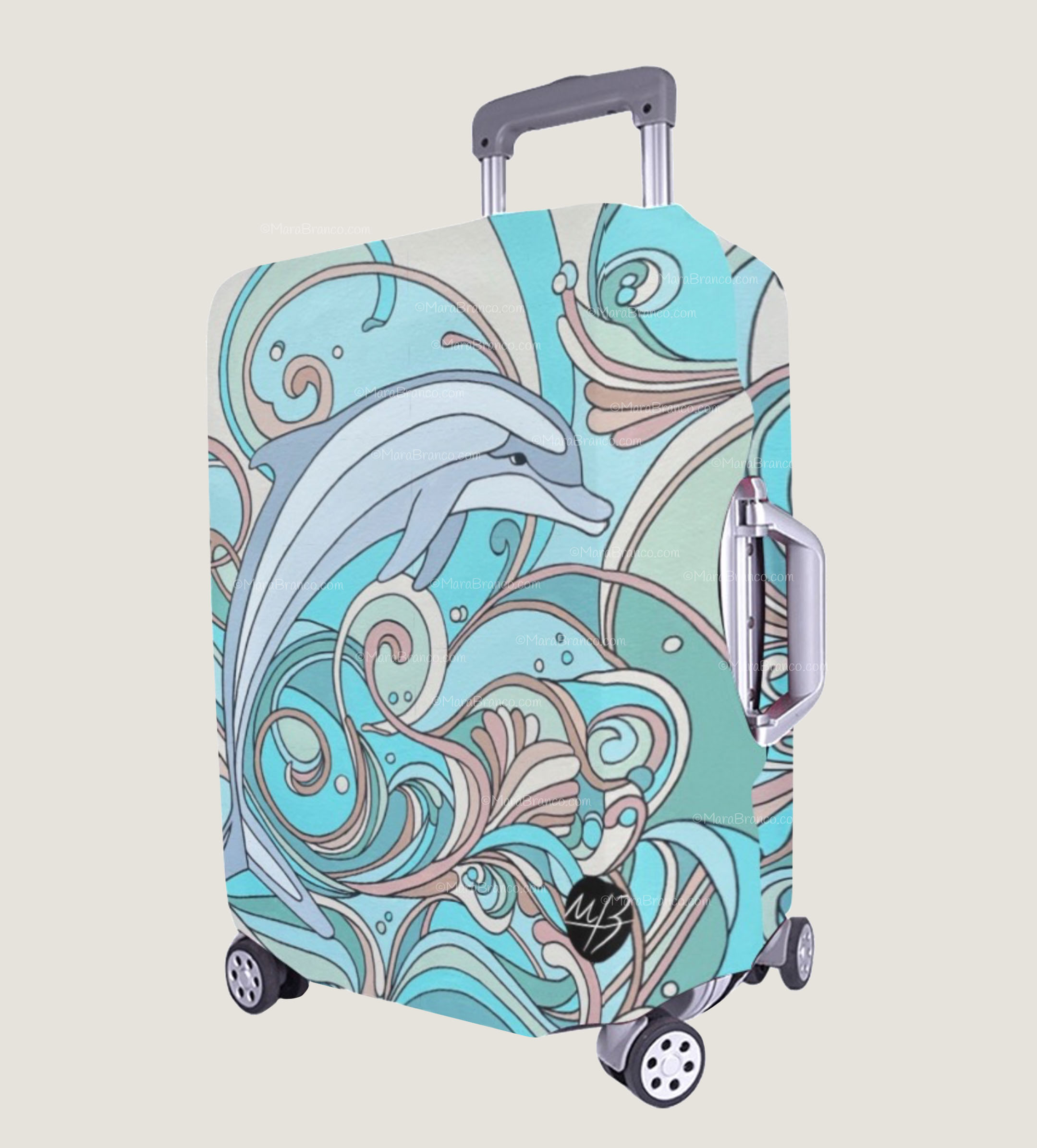 "Art Nouveau Dolphin" - Luggage Cover