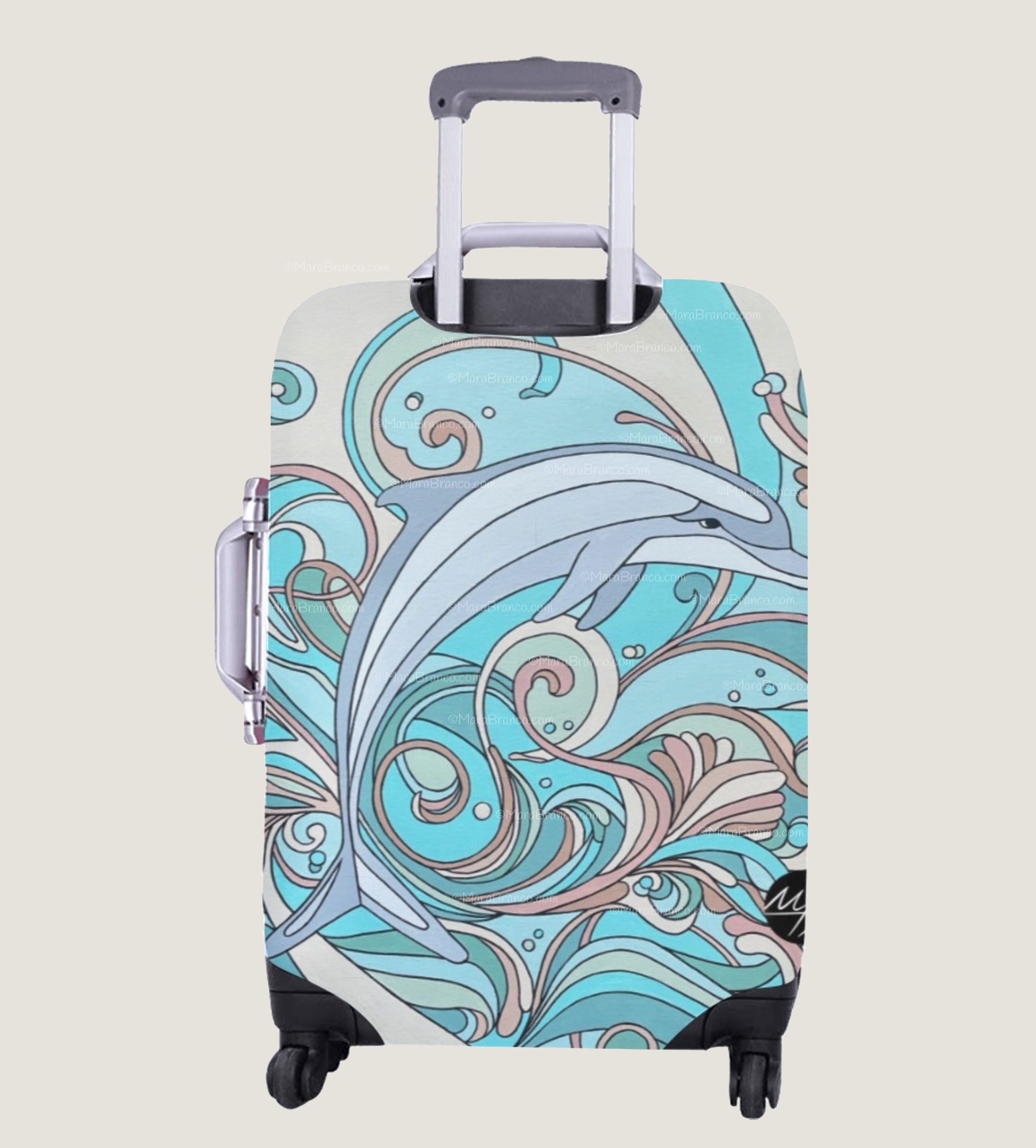 "Art Nouveau Dolphin" - Luggage Cover