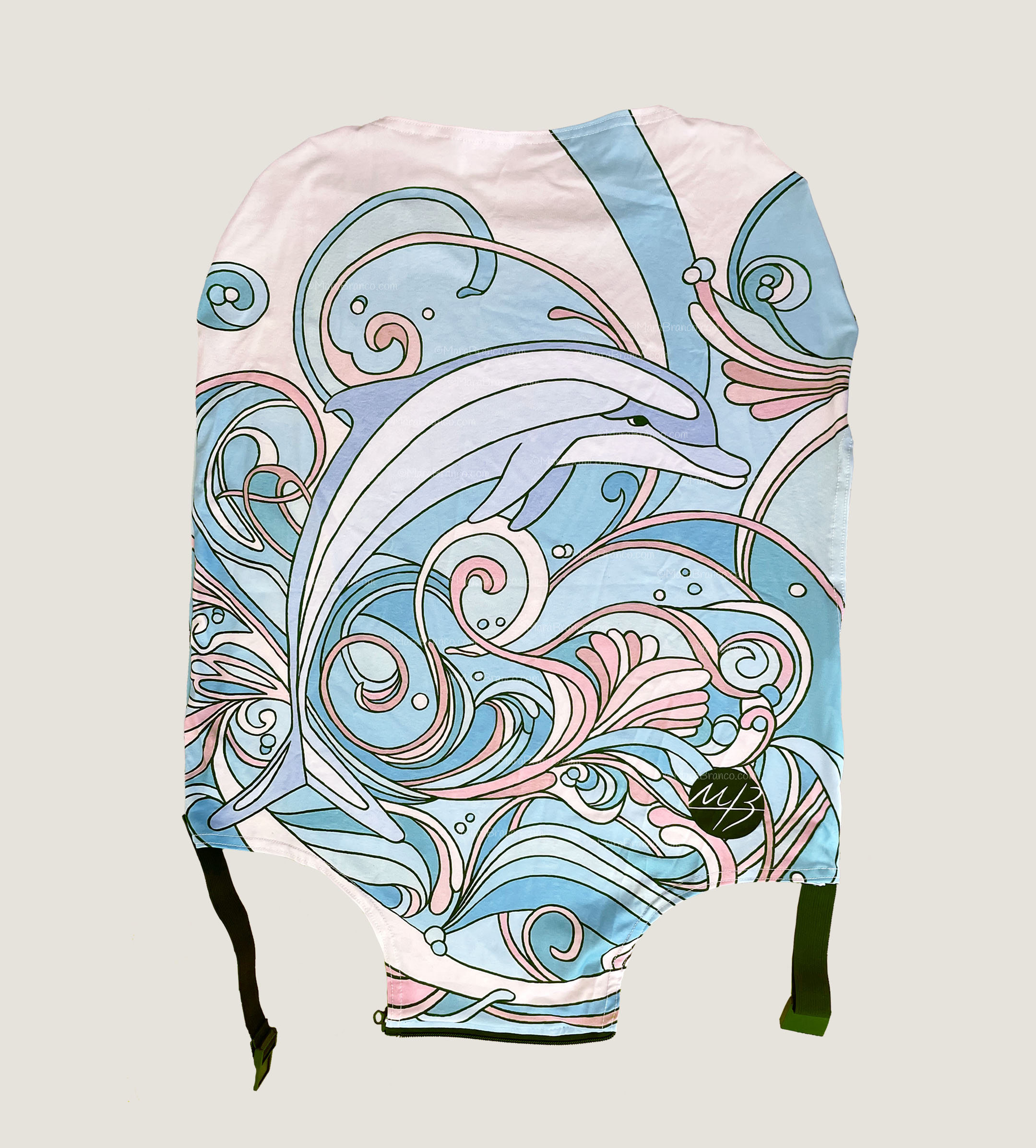 "Art Nouveau Dolphin" - Luggage Cover