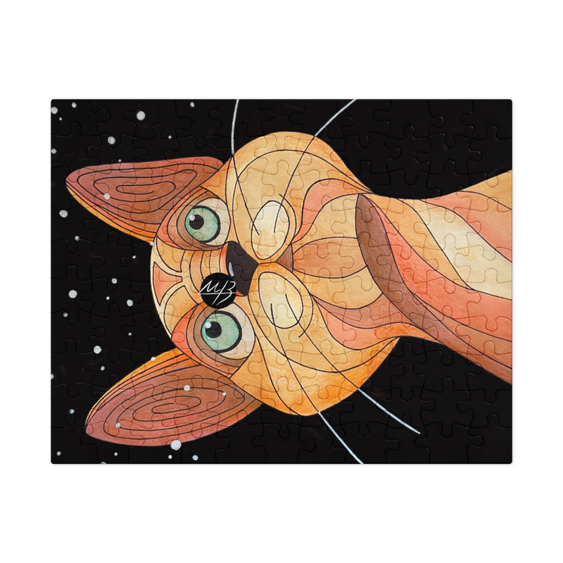 Whimsical Cat-1 Jigsaw puzzle with tin