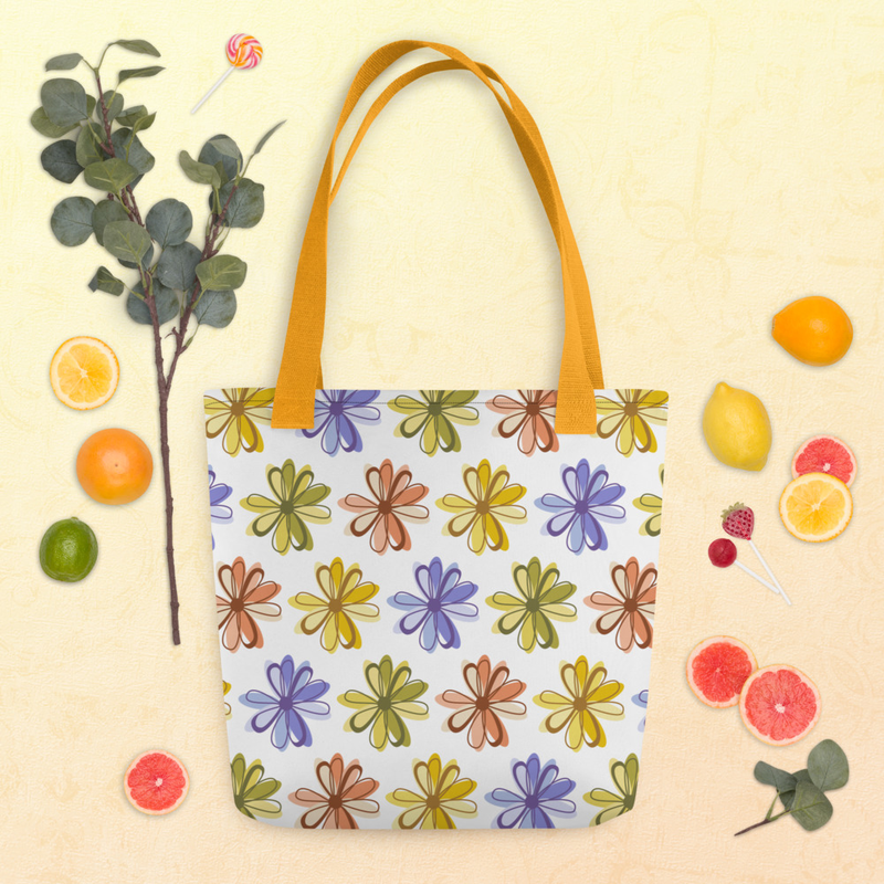 Colorful Floral Tote Bag