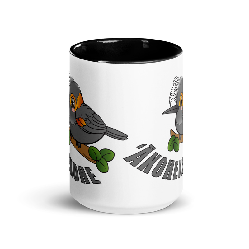 Akohekohe Birds Mug with Color Inside