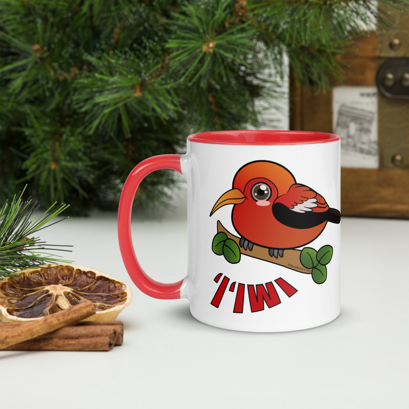 ‘I’iwi Birds Mug with Color Inside