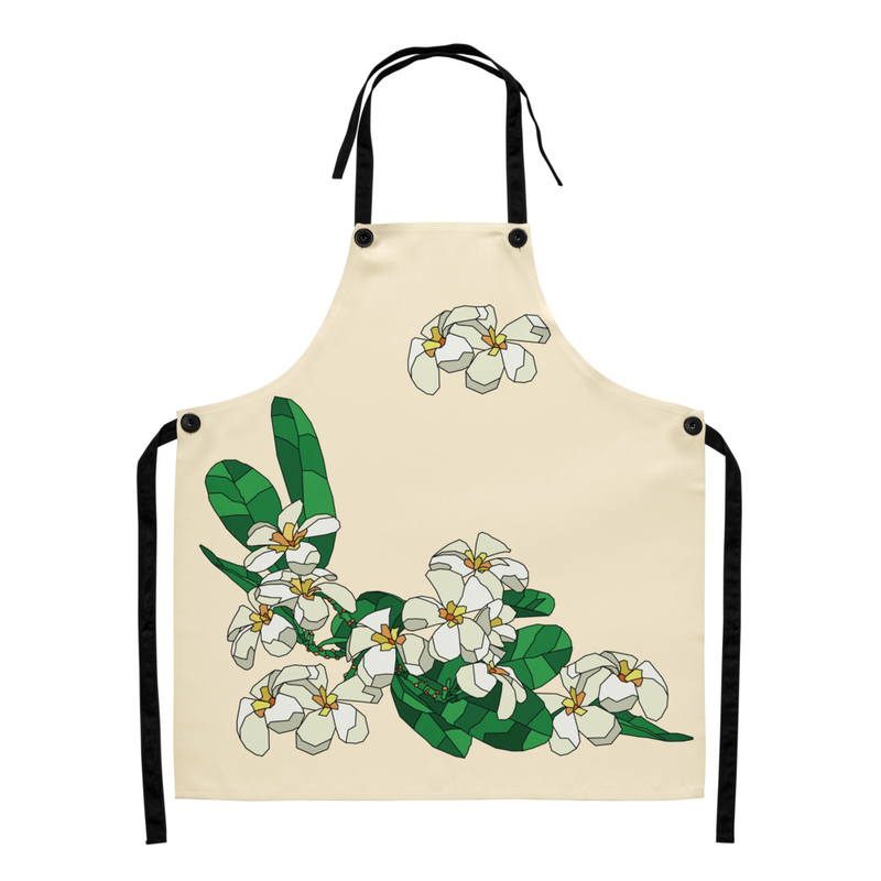 Plumeria Apron cream