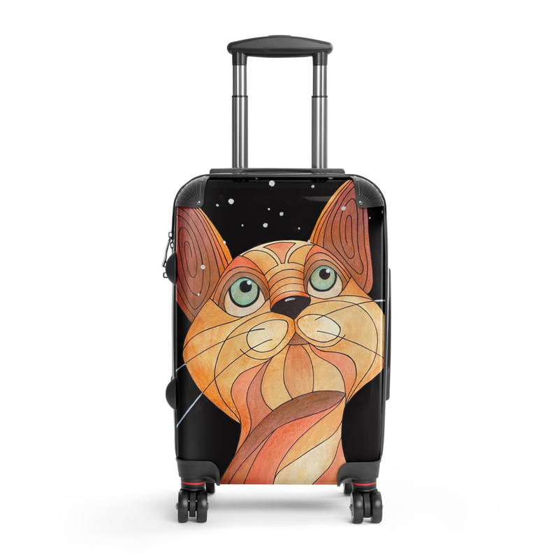 Whimsical Cat-1 Hard-shell suitcase