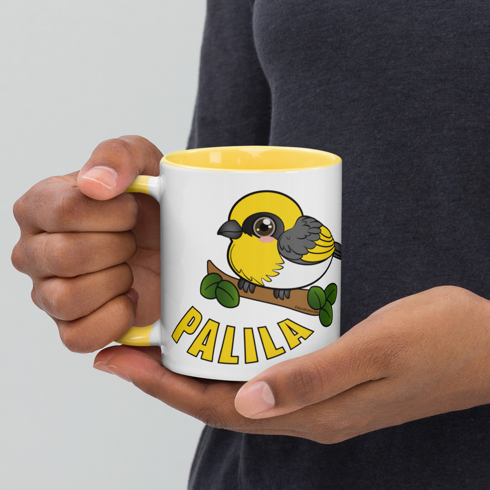 Palila Bird Mug with Color Inside