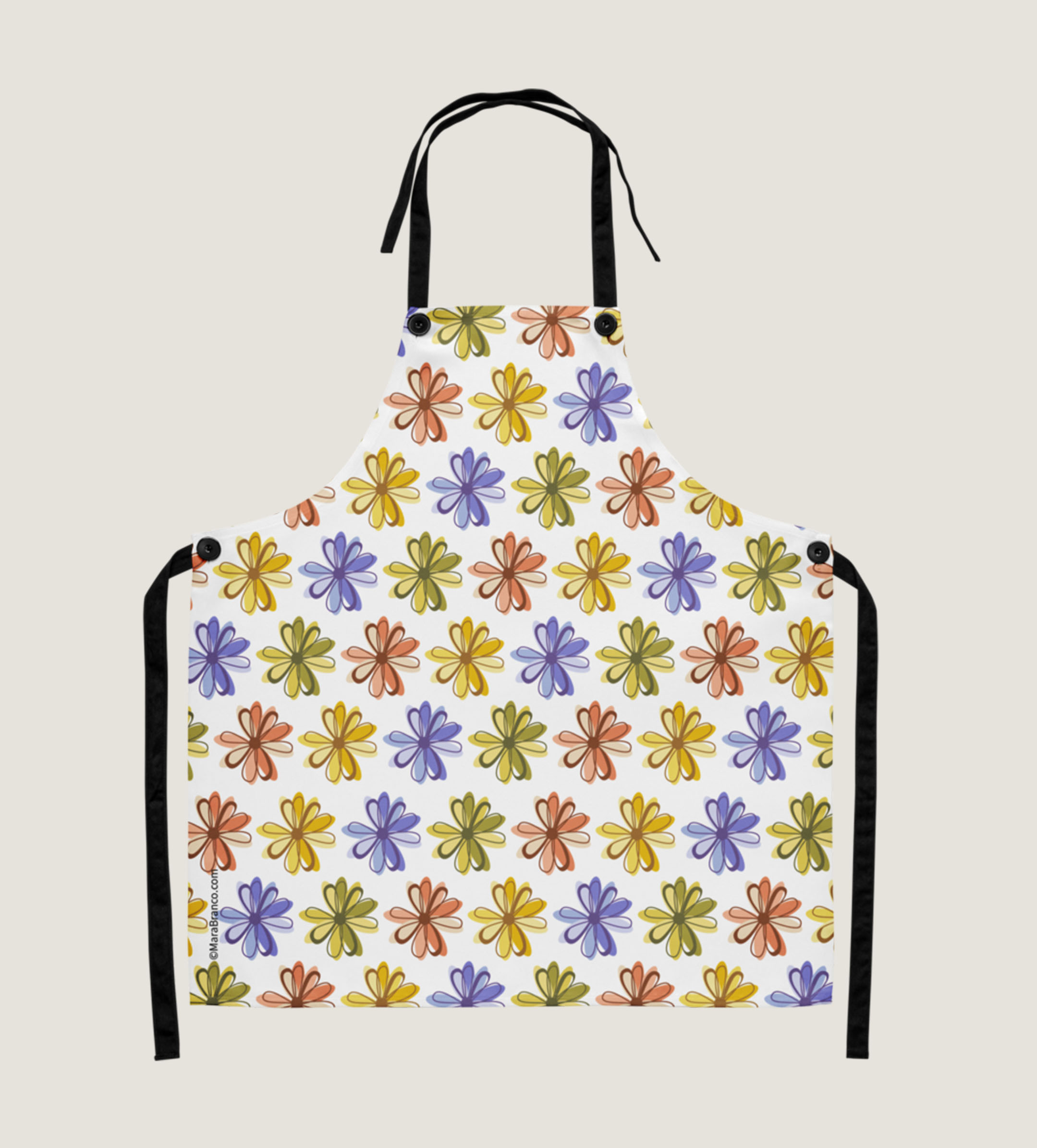 Floral Pattern Kitchen Apron