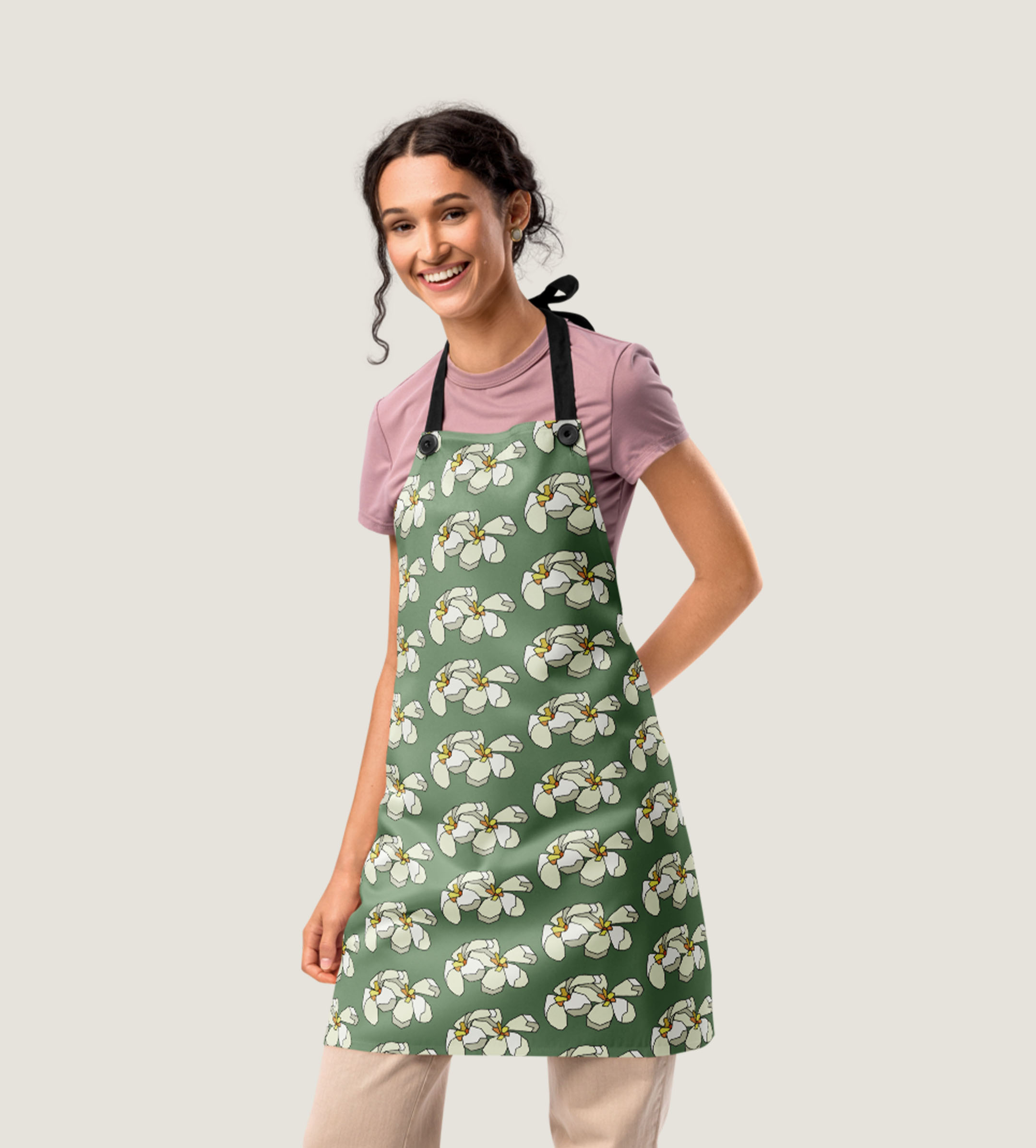 Pumeria pattern Apron