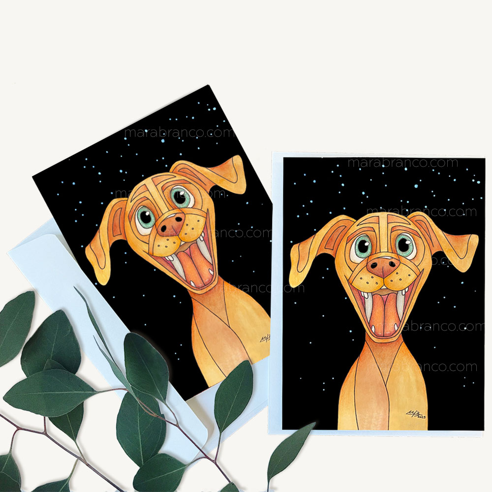 "Whimsical Dog-2" Card Set 