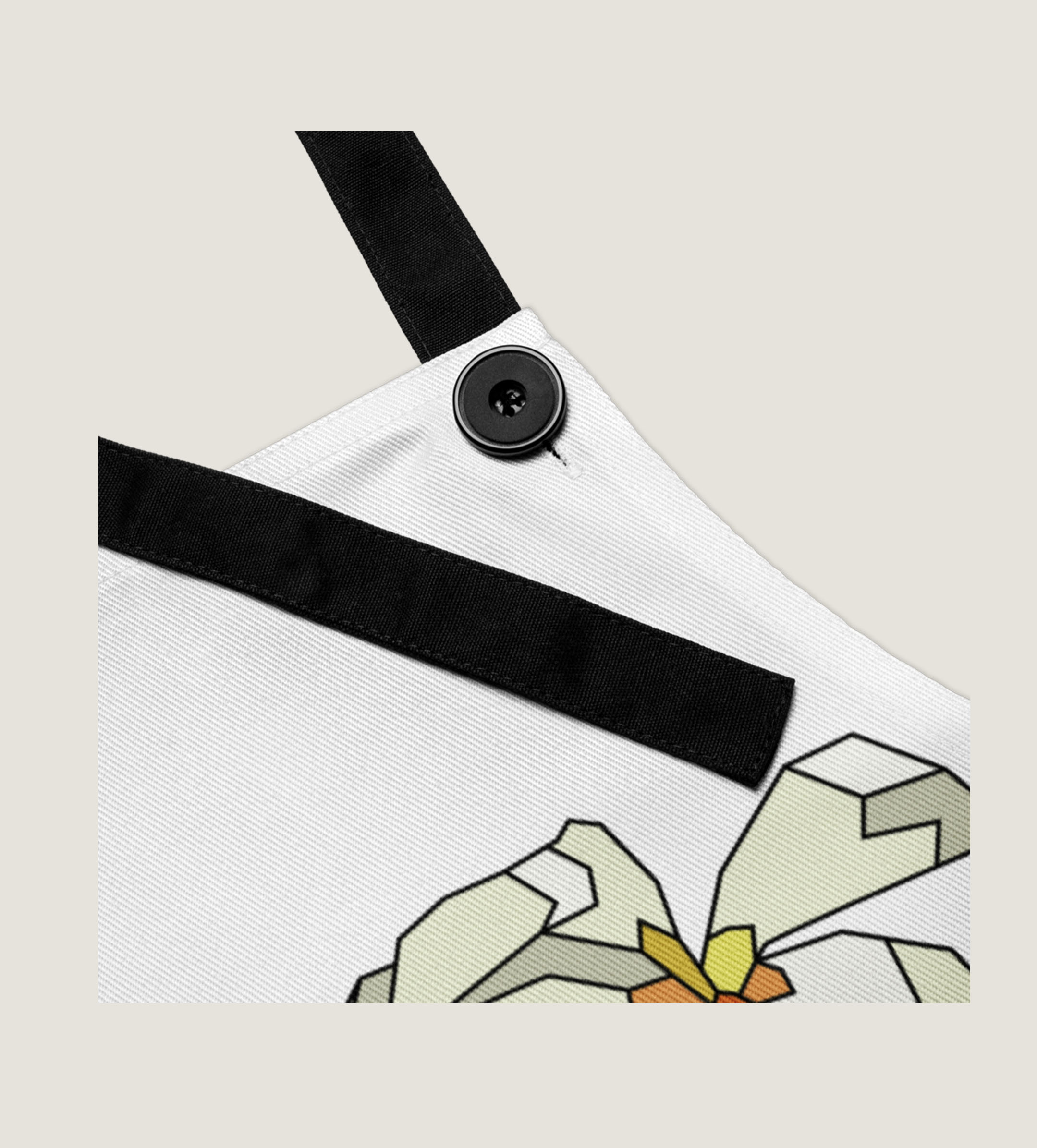 Plumeria Apron white