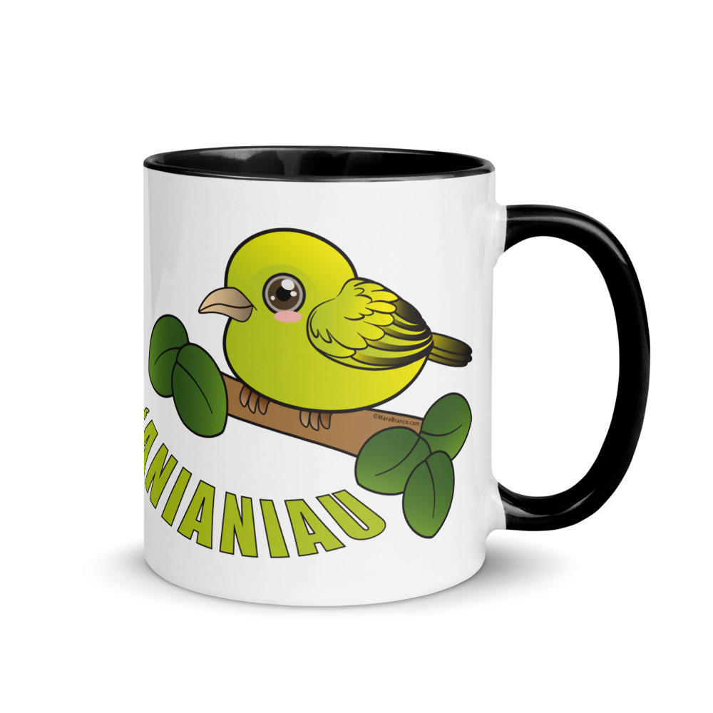 'Anianiau Bird Mug with Color Inside