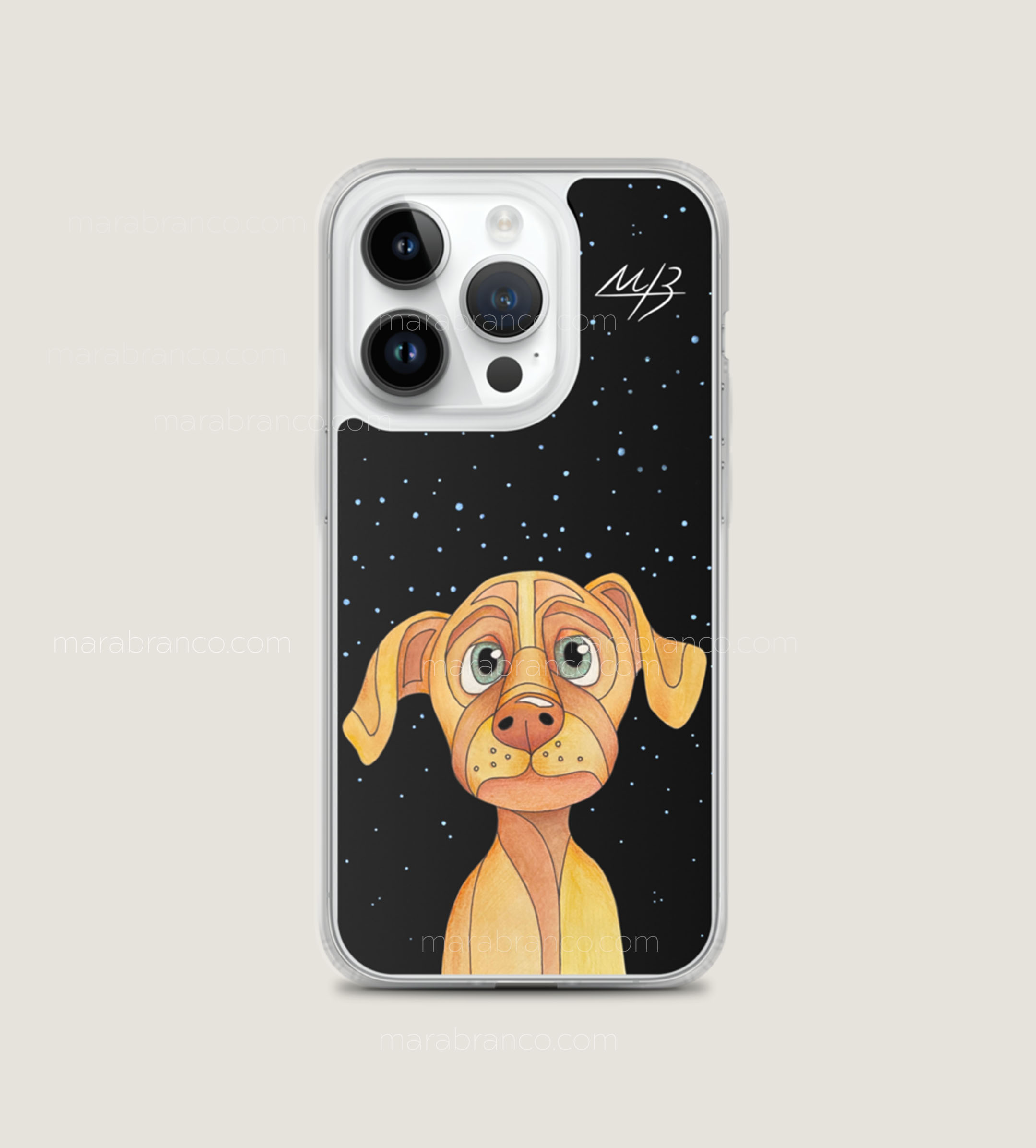 Cute Dog Starry Night Phone Case