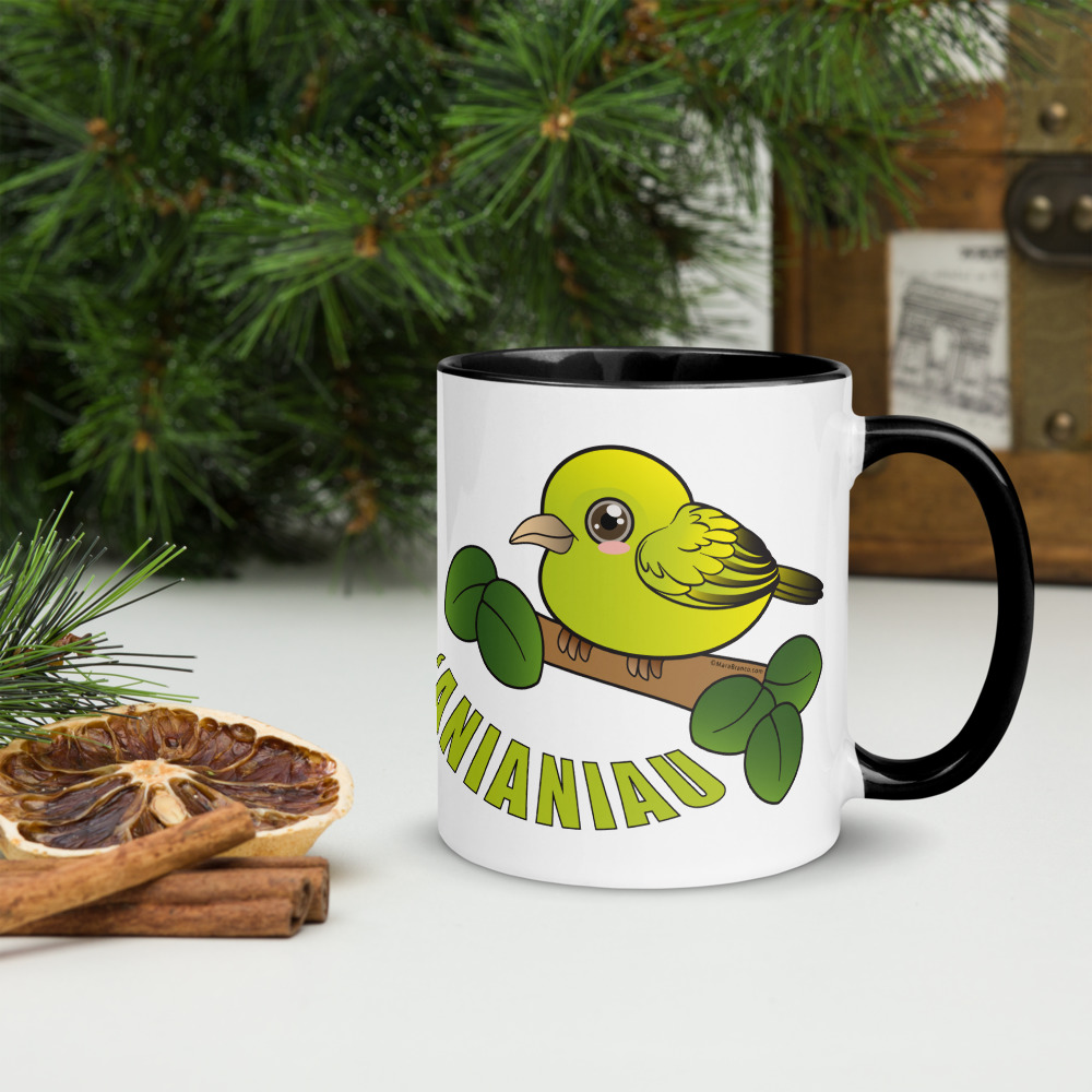'Anianiau Bird Mug with Color Inside