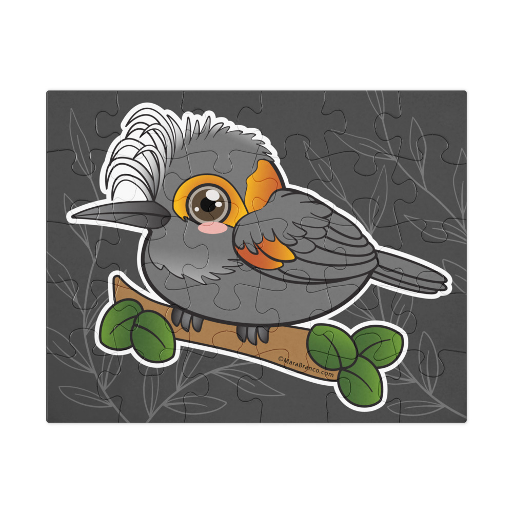 ʻAkohekohe Bird Jigsaw puzzle with tin