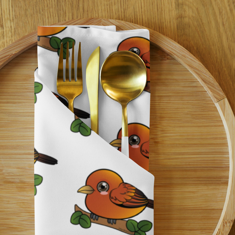 Decorative Hawaii Endemic Forest Birds Napkin  Set