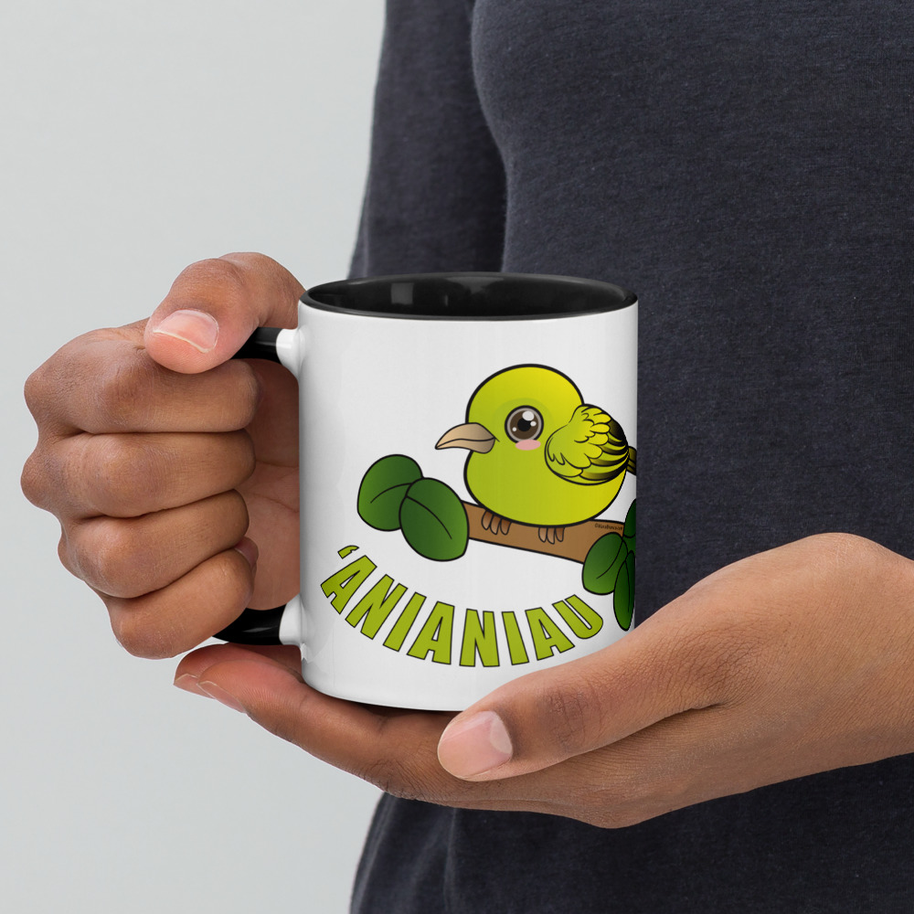 'Anianiau Bird Mug with Color Inside