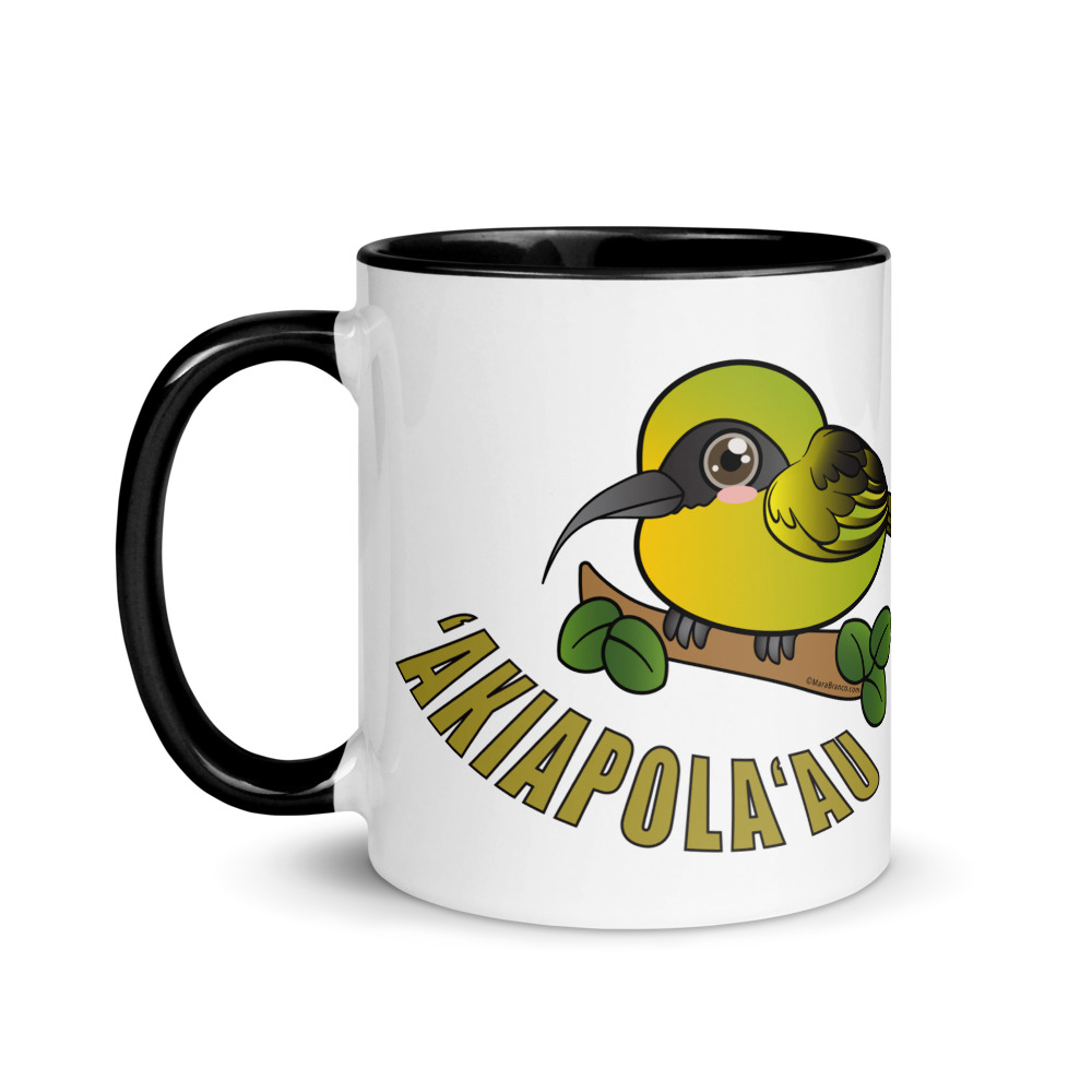 'Akiapola'au Bird Mug with Color Inside