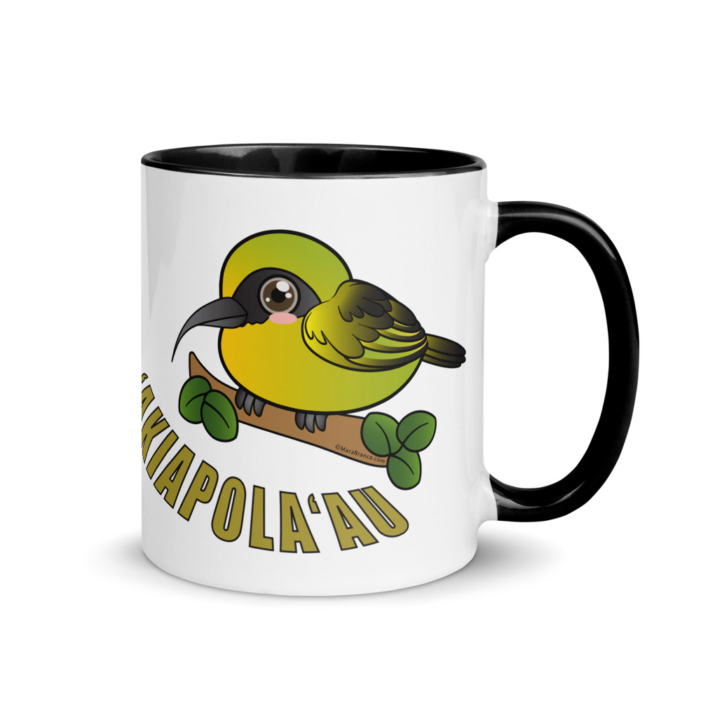 'Akiapola'au Bird Mug with Color Inside