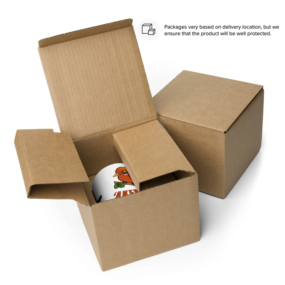 ʻAkepa Bird Illustration Mug