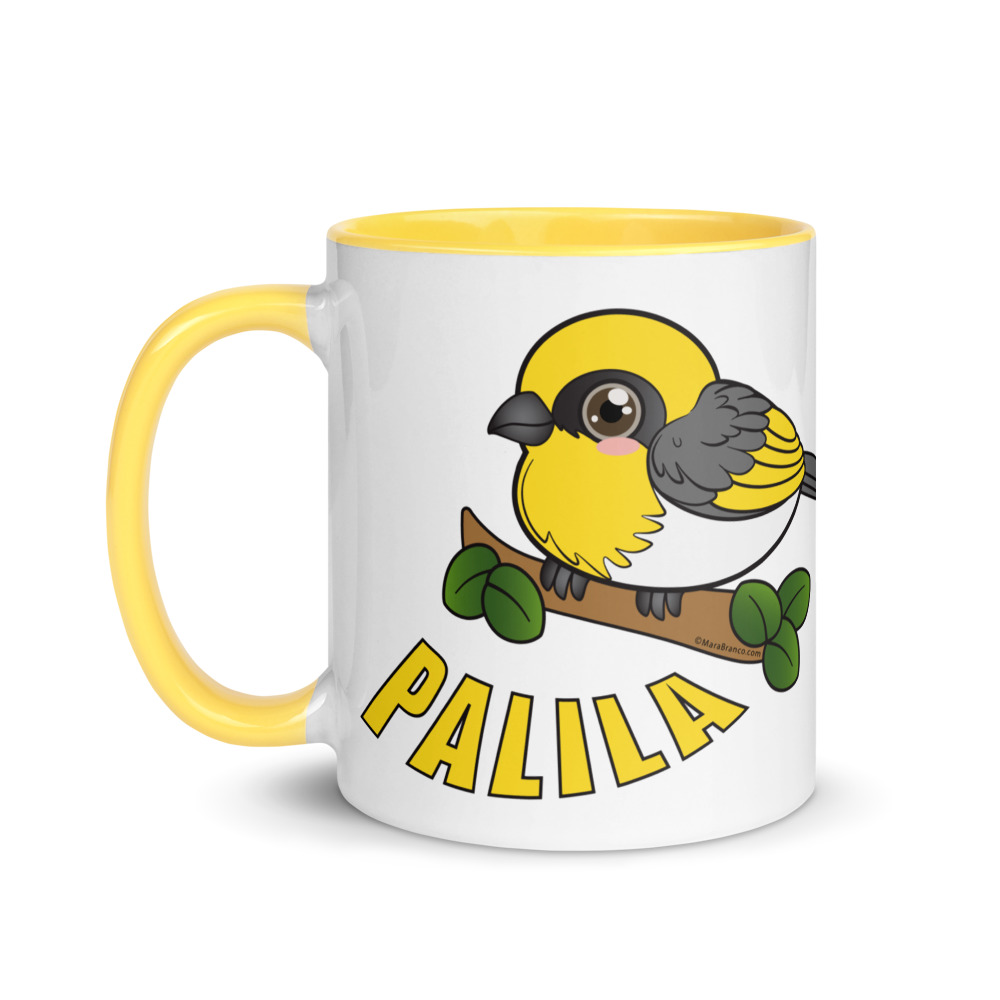 Palila Bird Mug with Color Inside