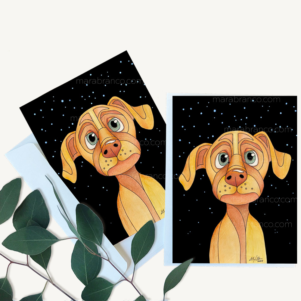 "Whimsical Dog-1" Card Set