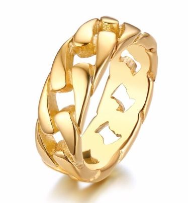 Gold Chain Link Ring