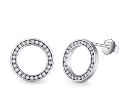 Sterling Silver Circle Earrings