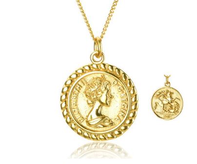 Gold Coin Pendant Necklace