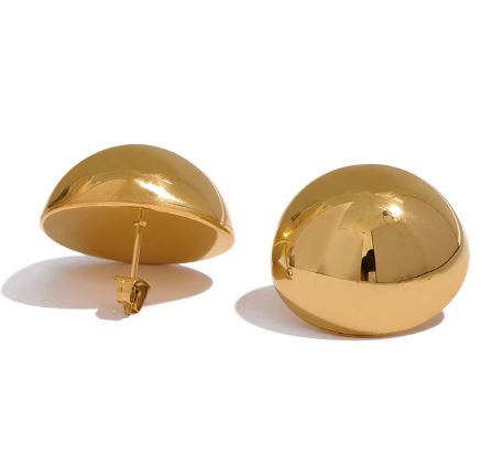 Gold Dome Earrings