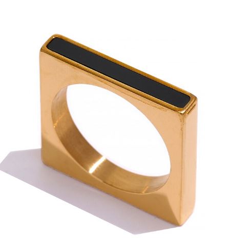 Geometric Gold Ring