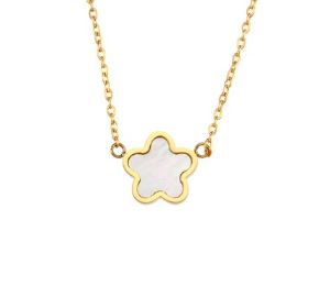 Gold Flower Pendant Necklace